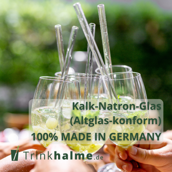Gehärteter Glas-Trinkhalm Ø7mm – Stabil & Stilvoll – Trinkhalme.de